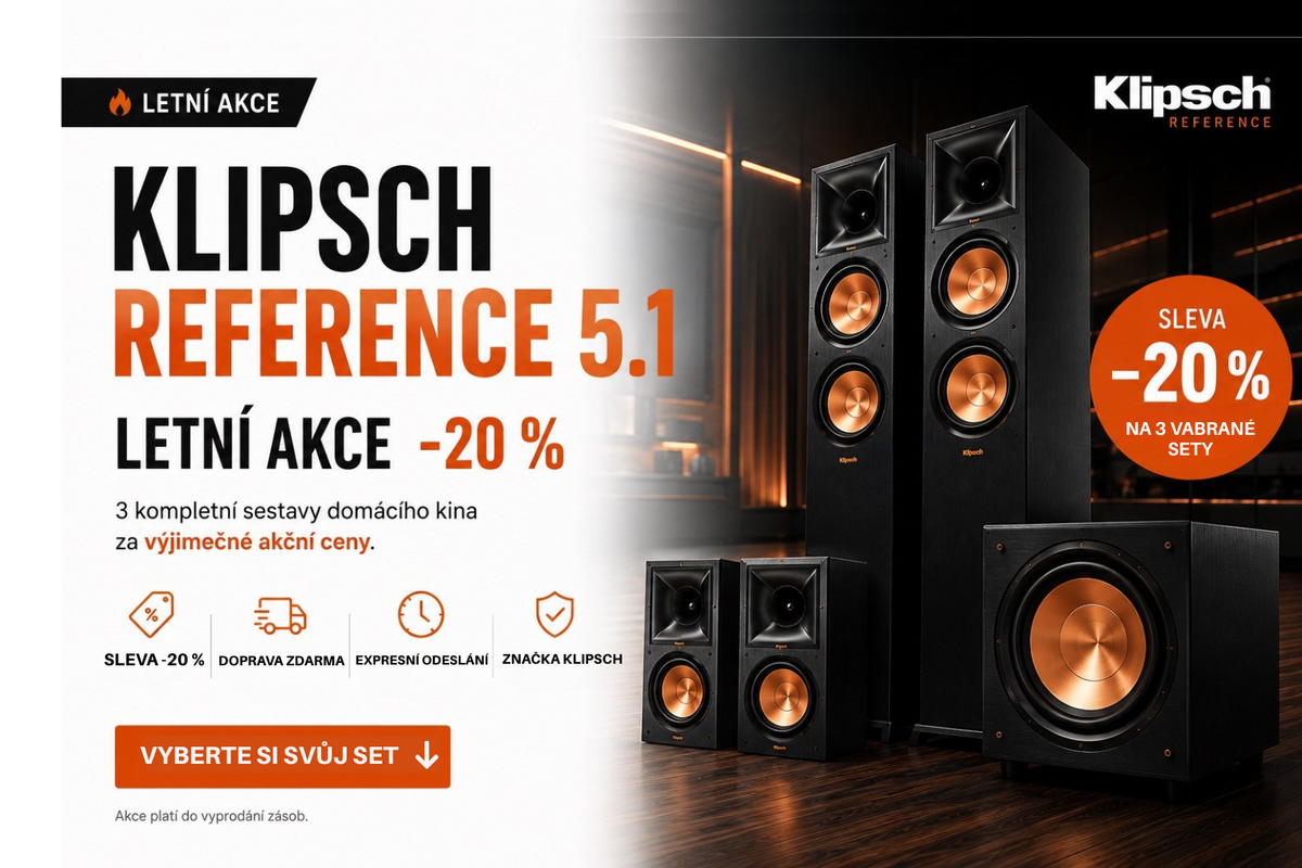 Klipsch Reference 5.1 sety se slevou  - 20 % - Jen do 30.9 2026