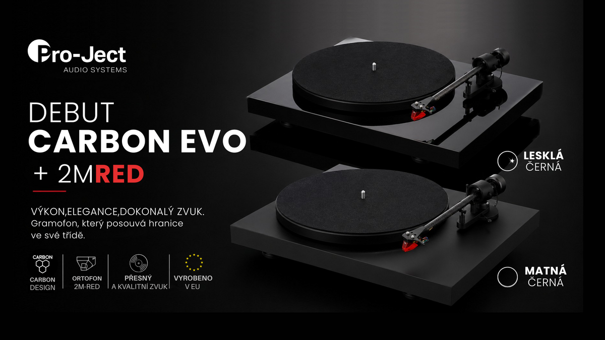 Výkon elegance a dokonalý zvuk | PRO-JECT DEBUT CARBON EVO + 2MRED 