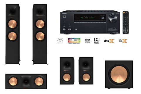 SET Onkyo TX-NR6100 + reprosoustava Klipsch Reference R-800F + R-50C + R-40M + R-101SW