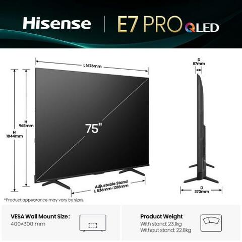 Hisense 75E7Q PRO