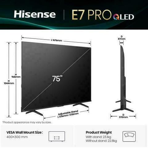 Hisense 75E7Q PRO