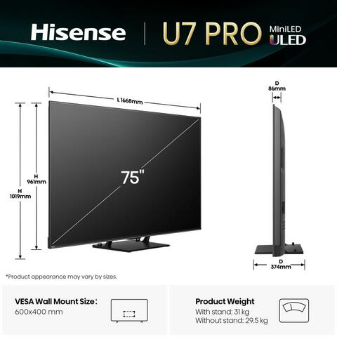 Hisense 75U7S PRO
