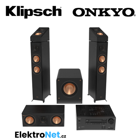 Klipsch Set RP-5000F II |  RP-1000SW | RP-500C II | RP-500SA II | ONKYO TX-NR6100