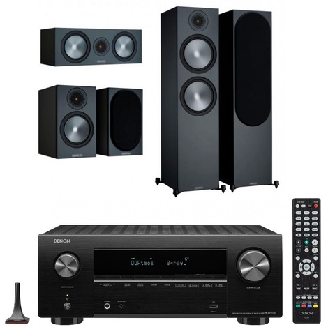 SET Denon AVR-X2800H DAB + Monitor Audio Bronze 500  5.0